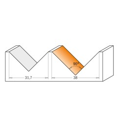 FRESA PARA RANURAR EN V 90º MANGO 8MM