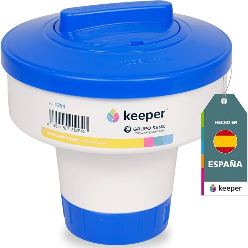 DOSIFICADOR CLORO FLOTANTE PASTILLAS MEDIANO 1294 KEEPER