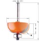 FRESA RADIO CONVEXO R6,35 C/RODILLO MANGO 6MM